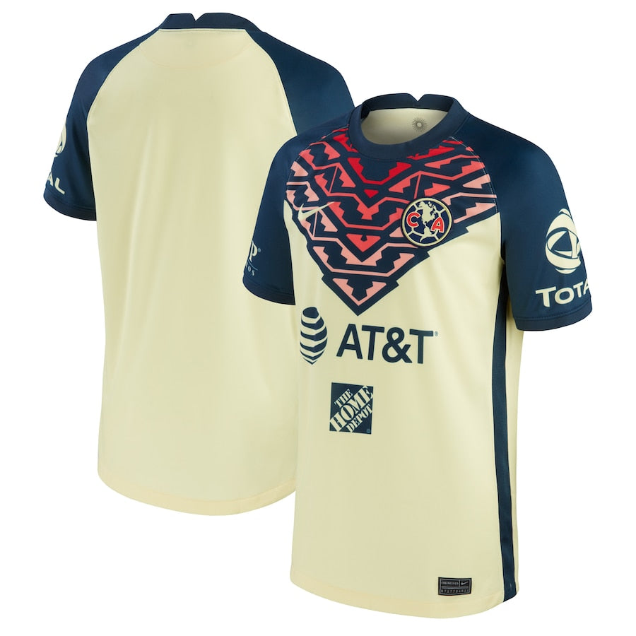 Club America Nike Youth 2021/22 Home Breathe Stadium Jersey - Yellow