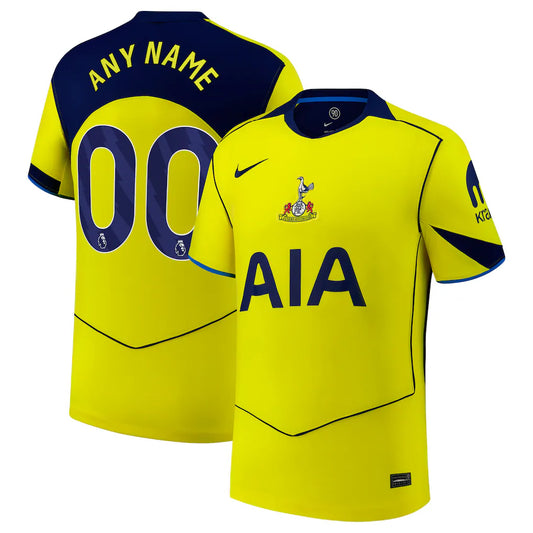Tottenham Hotspur Nike 2025/26 Third Custom Jersey - Yellow