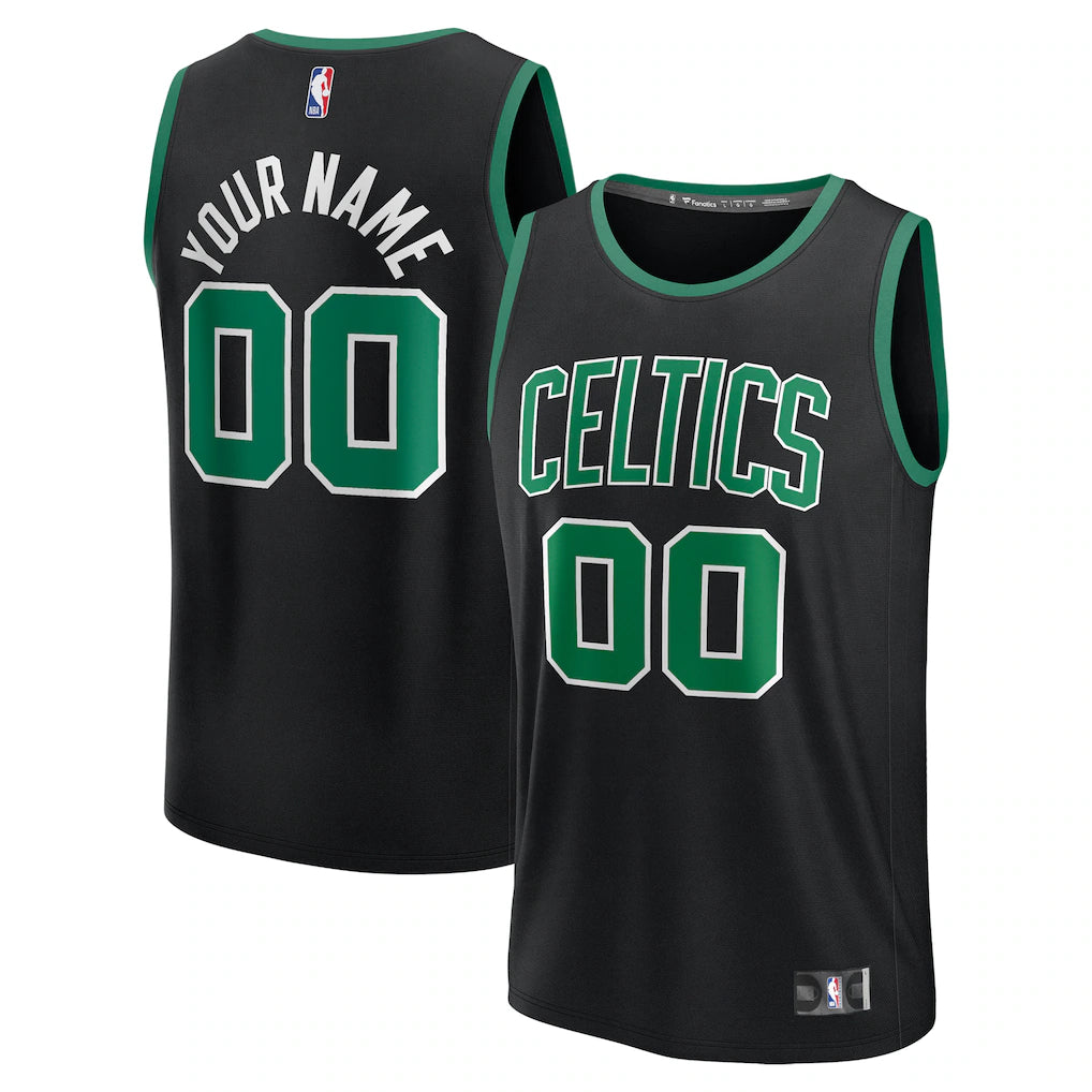 Boston Celtics Custom Jersey - Statement Edition - Black