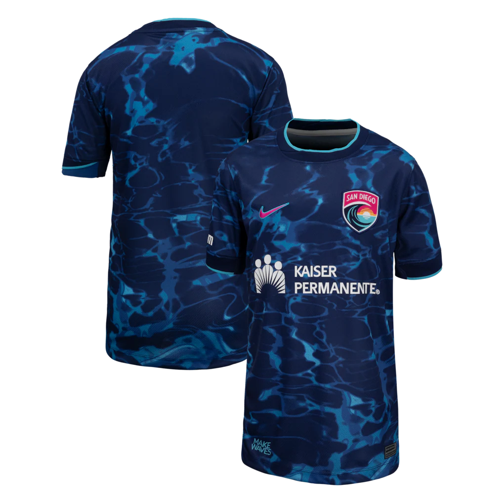 San Diego Wave FC Nike Youth 2026 Secondary Stadium Jersey - Navy