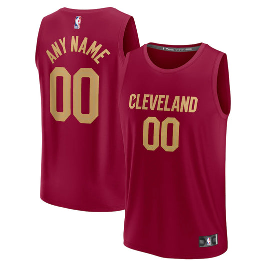 Cleveland Cavaliers Custom Jersey - Wine - Icon Edition