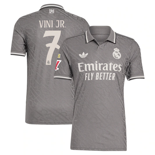 Vini Jr. Real Madrid 2024/25 Third Player Jersey - Charcoal