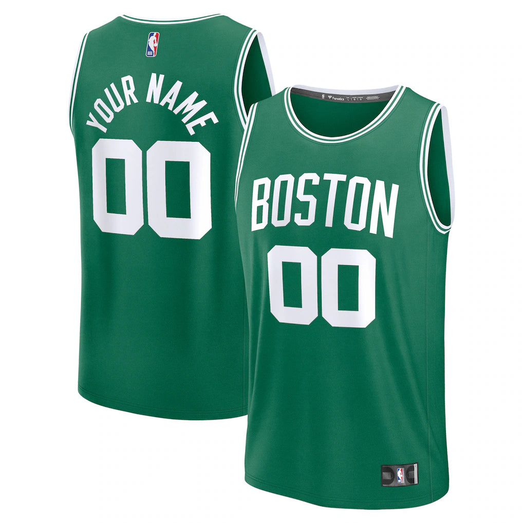Boston Celtics Custom Jersey - Icon Edition - Kelly Green