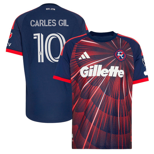 Carles Gil New England Revolution 2026 Independence Day On-Field Patch Jersey - Blue