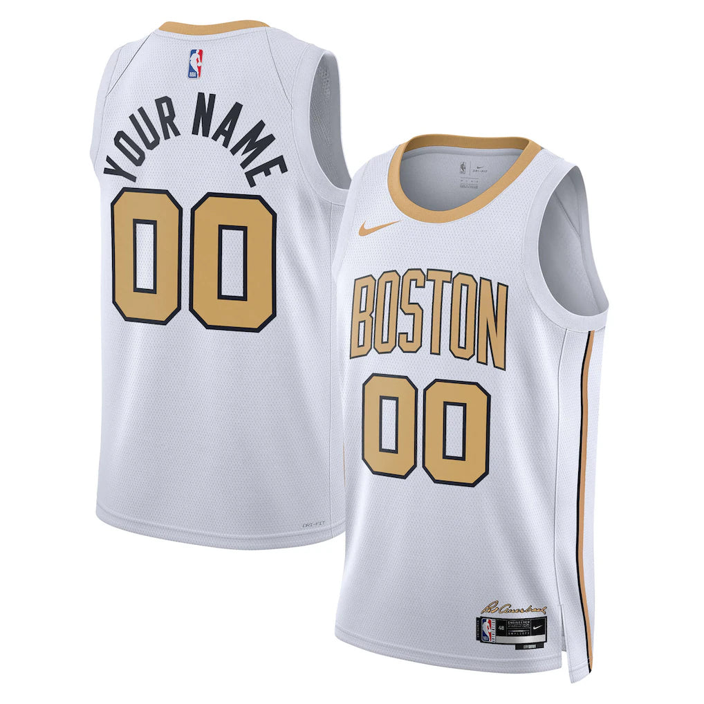 Boston Celtics Unisex 2025/26 City Edition Swingman Custom Jersey - White