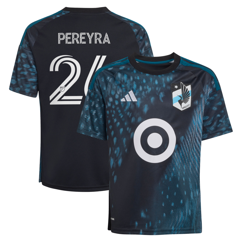 Joaquín Pereyra Minnesota United FC adidas Youth 2026 The Decade Kit Jersey - Black