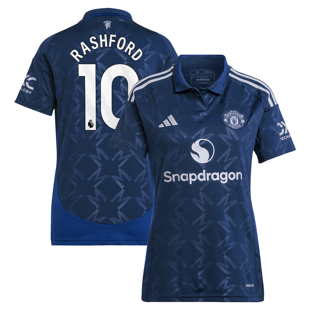 Marcus Rashford Manchester United adidas Women's 2024/25 Away Player Jersey - Navy