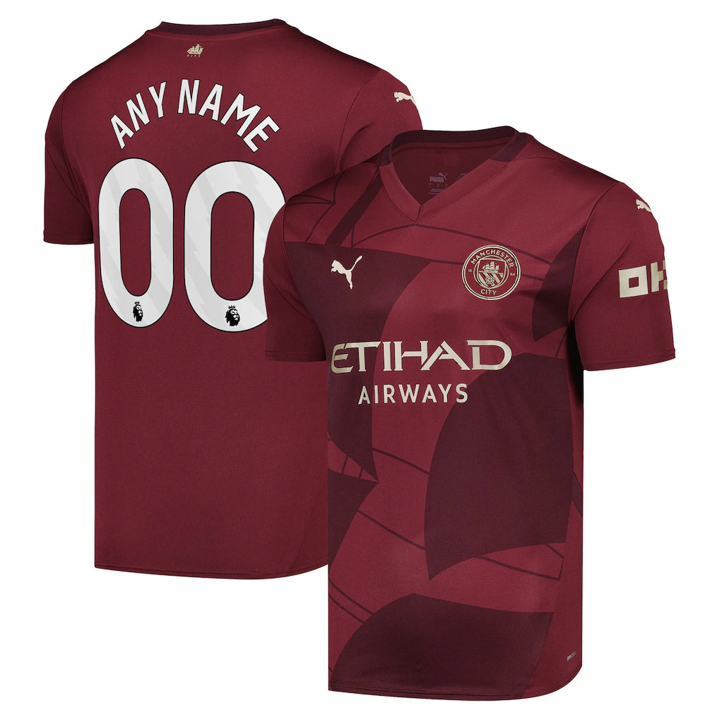 Manchester City Puma 2024/25 Third Custom Jersey - Burgundy