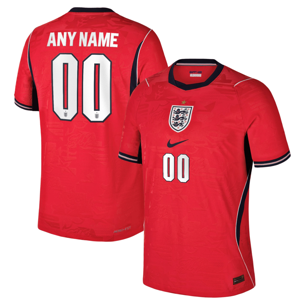 England National Team 2026 Away Match Custom Jersey - Red