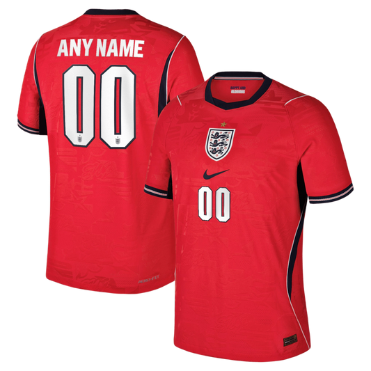 England National Team 2026 Away Match Custom Jersey - Red