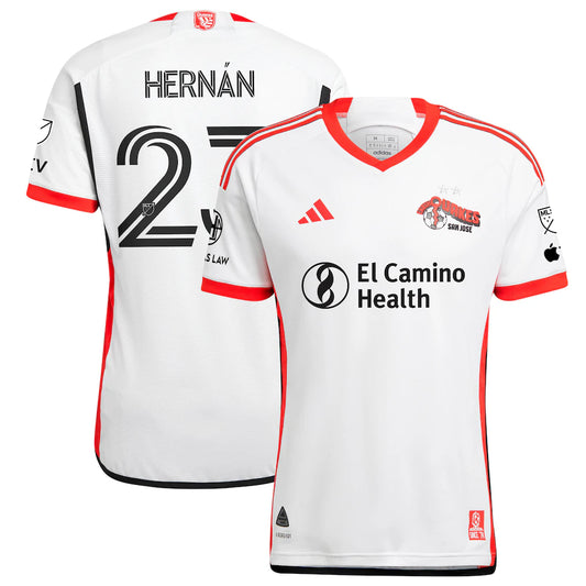 Hernán López San Jose Earthquakes 2025 The 50 Kit Player Jersey - White