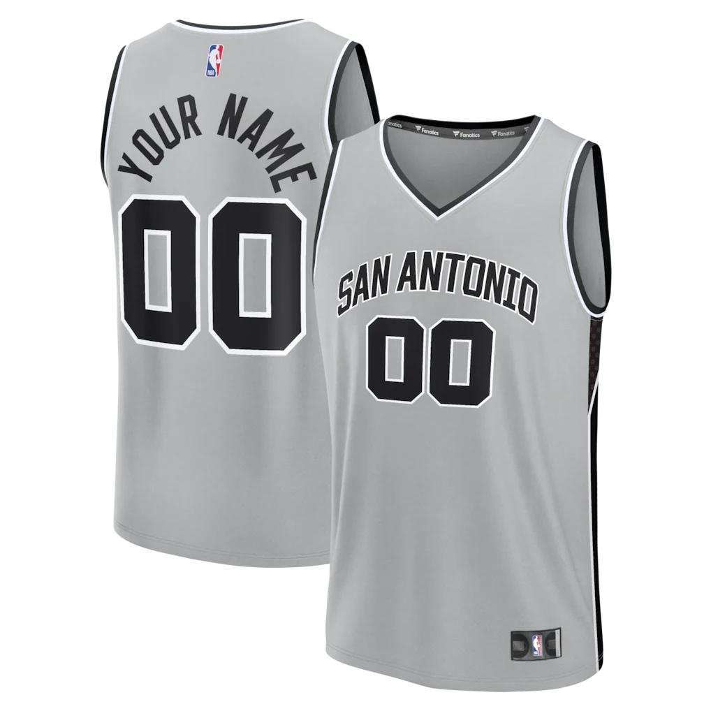 San Antonio Spurs Fastbreak Custom Jersey - Statement Edition - Silver