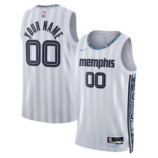 Memphis Grizzlies Unisex 2025/26 City Edition Swingman Custom Jersey - White