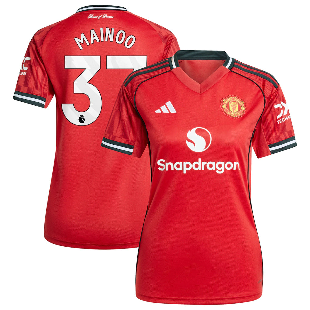 Kobbie Mainoo Manchester United adidas Women's Home 2025/26 Player Jersey - Red