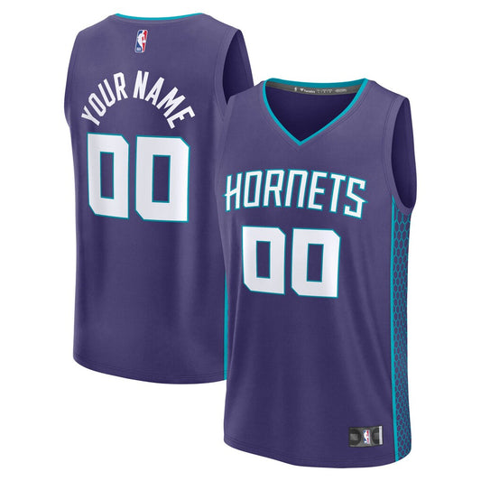 Charlotte Hornets Custom Jersey - Icon Edition - Purple