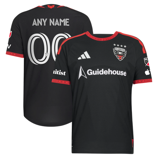 D.C. United 2026 Black-and-Red Kit On-Field Patch Custom Jersey - Black