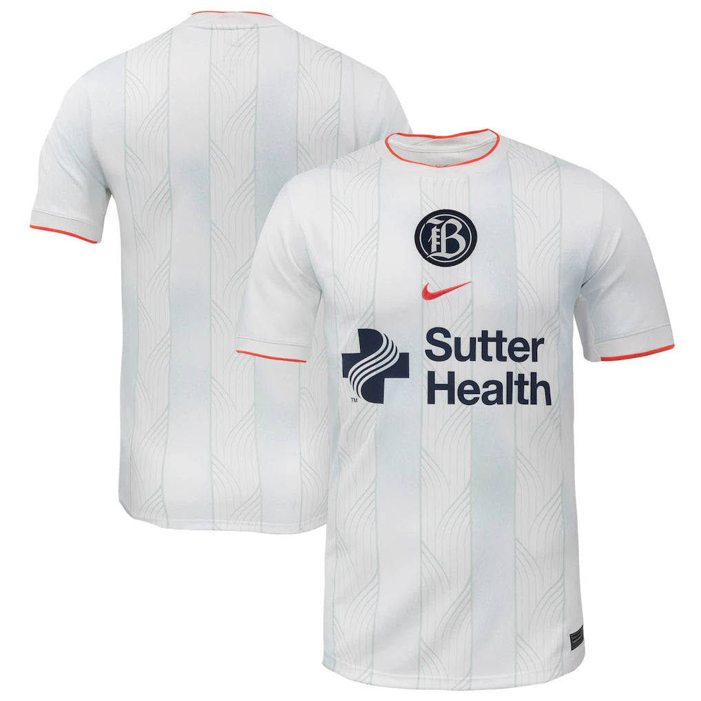 Bay FC Nike Youth 2025 Secondary Stadium Jersey - White