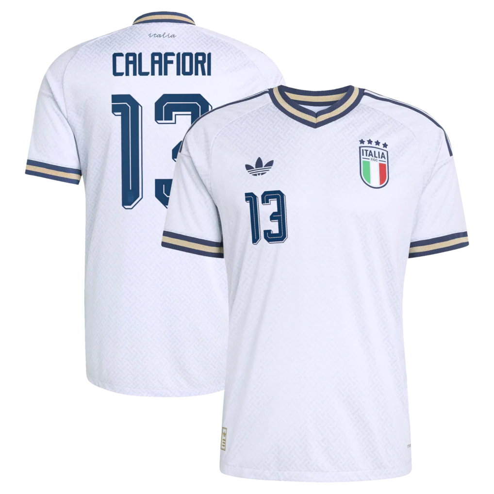 Riccardo Calafiori Italy National Team 2026 Away On-Field - Light Blue
