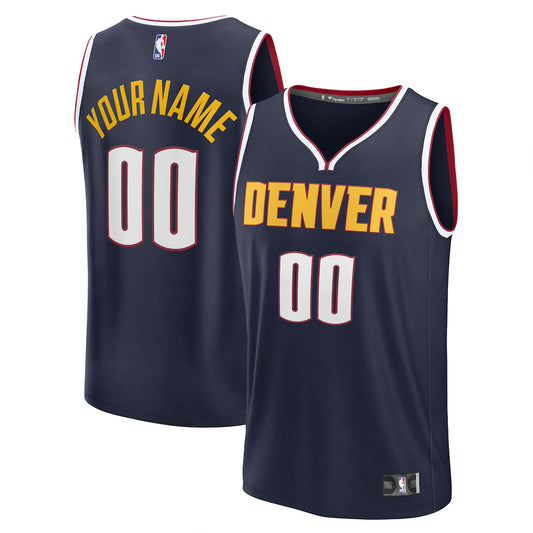 Denver Nuggets Custom Jersey - Icon Edition - Navy