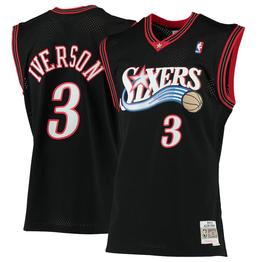 Allen Iverson Philadelphia 76ers 2000/01 Hardwood Classics - Black
