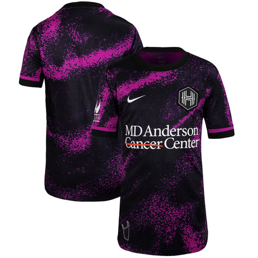 Houston Dash Nike Youth 2025 The Cosmic Storm Kit Stadium Jersey - Black/Purple