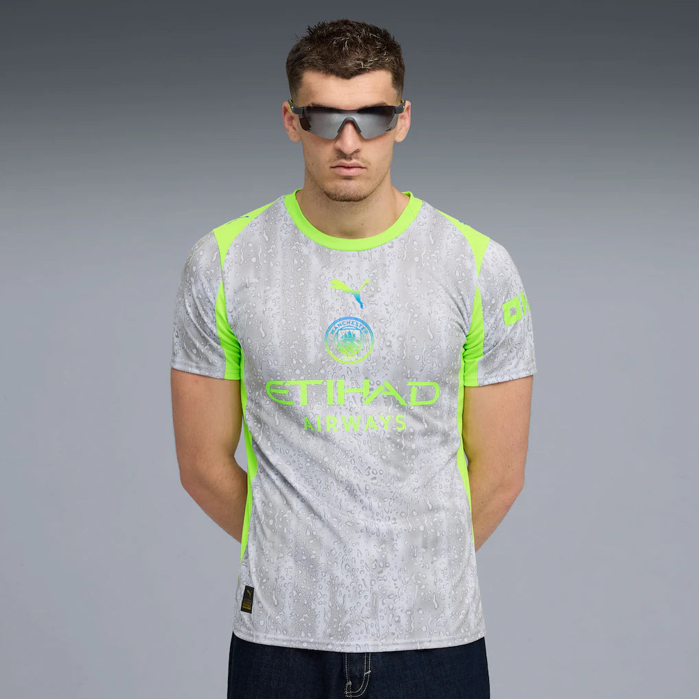 Manchester City Puma 2025/26 Third Jersey - Gray/Neon Green