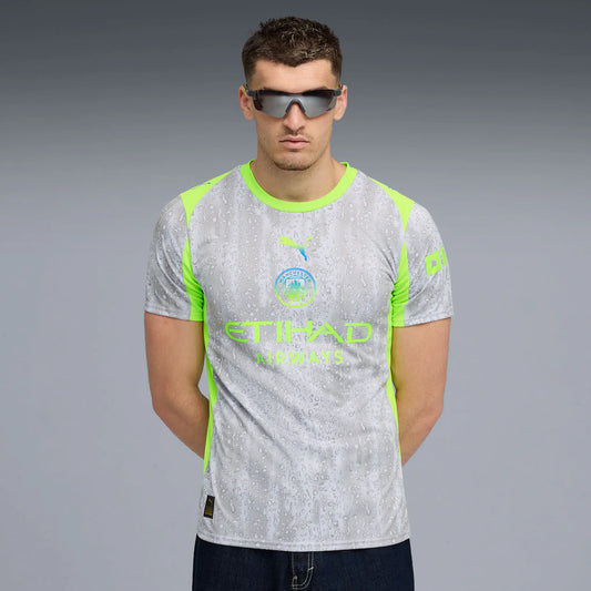 Manchester City Puma 2025/26 Third Jersey - Gray/Neon Green