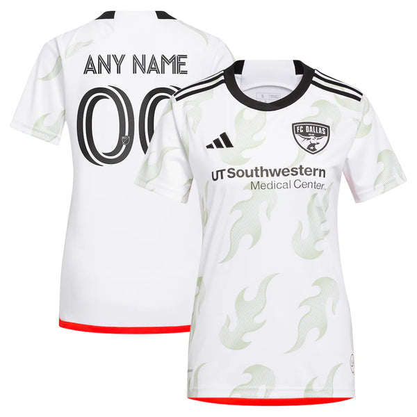 FC Dallas adidas Women's 2023 Burn Baby Burn Custom Jersey - White