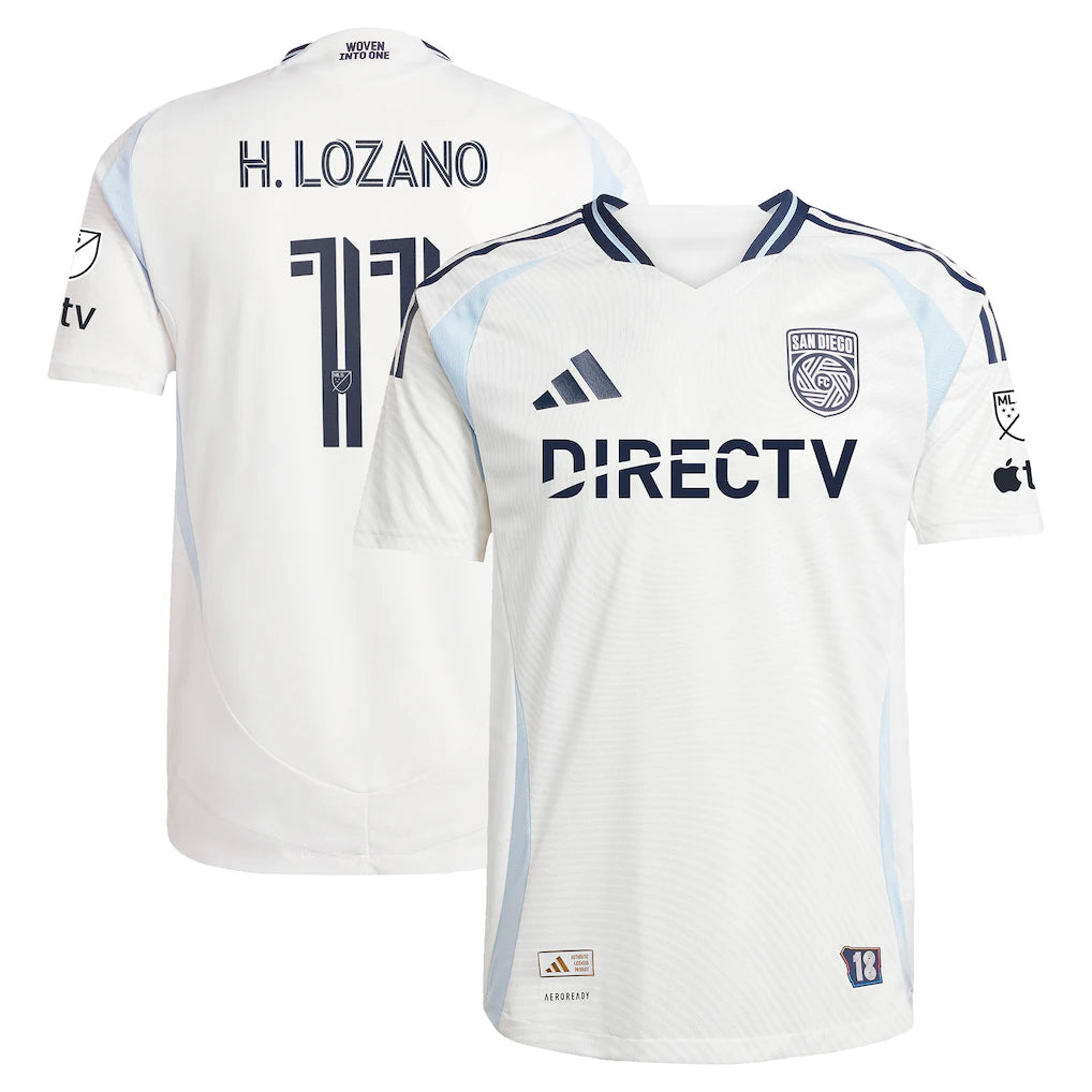Hirving Lozano San Diego FC 2025 Woven Into One Player Jersey - White
