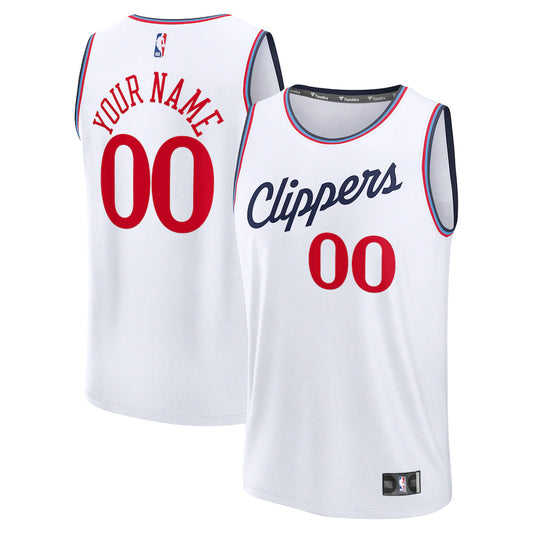 LA Clippers Custom Jersey - Association Edition - White