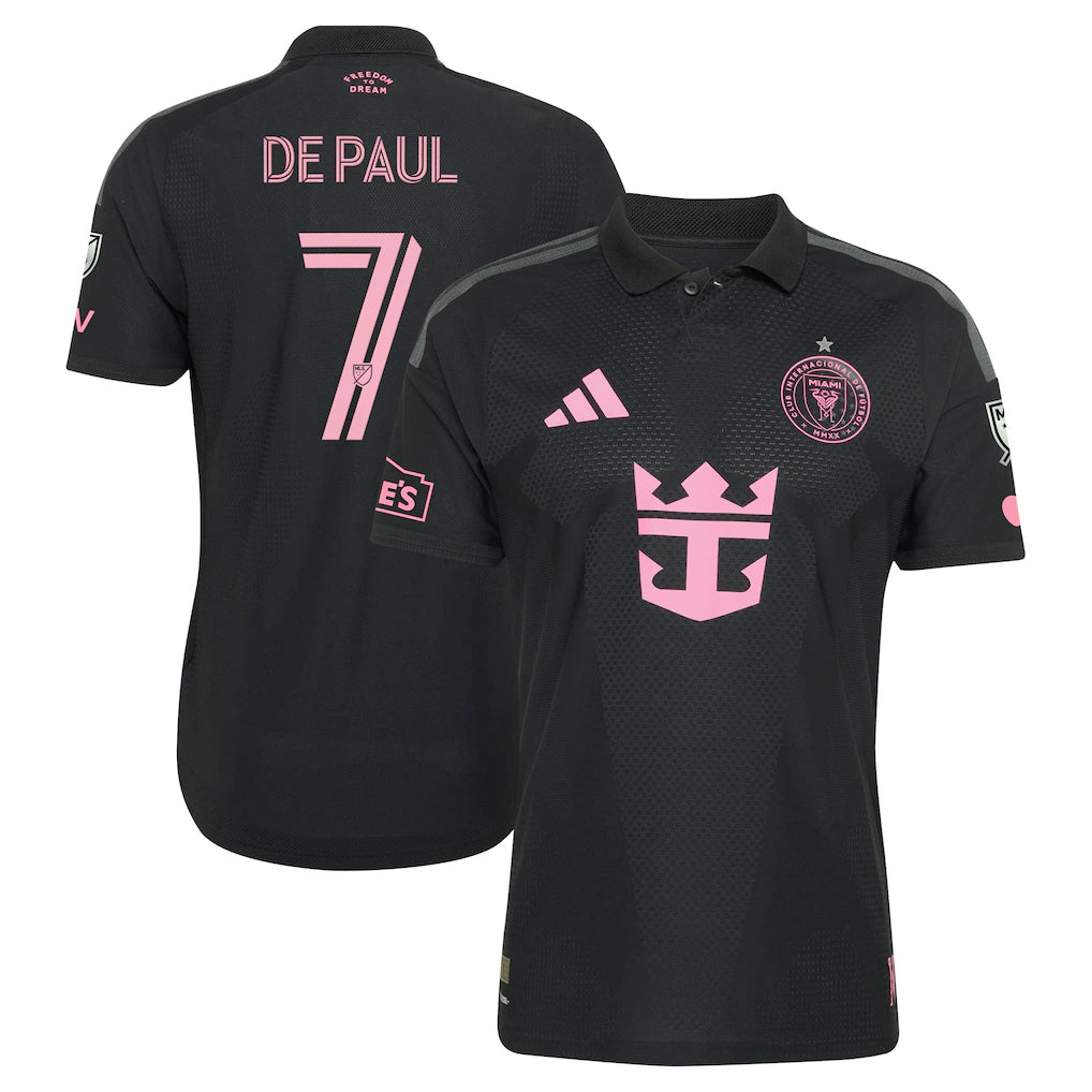 Rodrigo De Paul Inter Miami CF 2026 Presagio On-Field Patch Jersey - Black