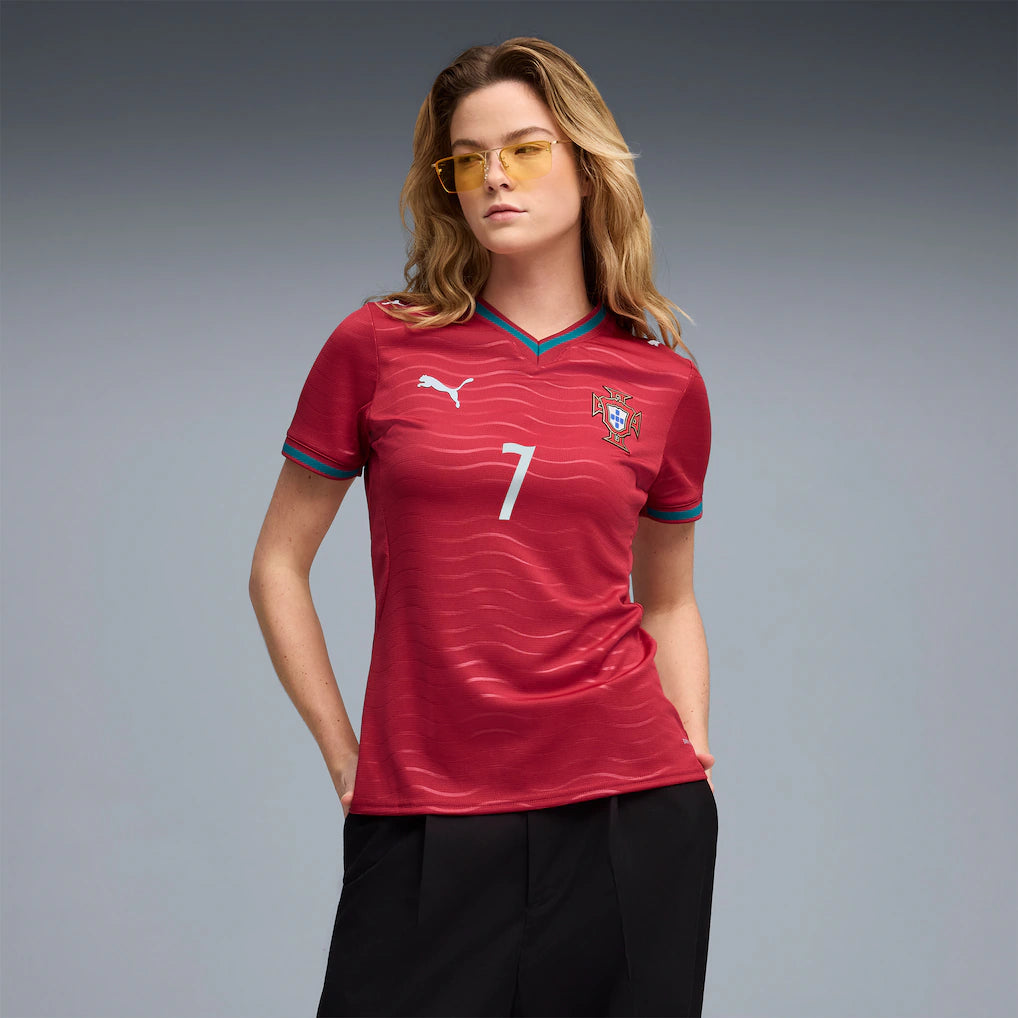 Cristiano Ronaldo Portugal National Team Puma Women's 2026 Home Jersey - Red