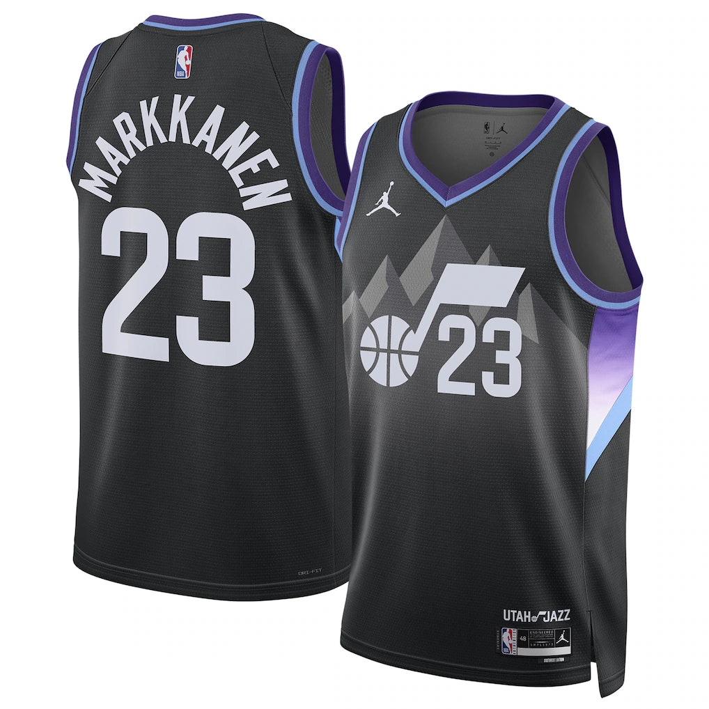 Lauri Markkanen Utah Jazz Unisex 2024/25 - Statement Edition - Black
