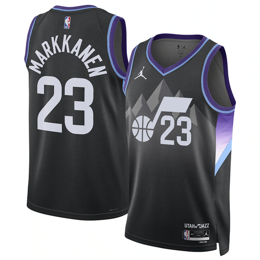 Lauri Markkanen Utah Jazz Unisex 2024/25 - Statement Edition - Black