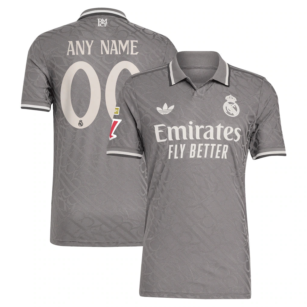 Real Madrid 2024/25 Third Custom Jersey - Charcoal