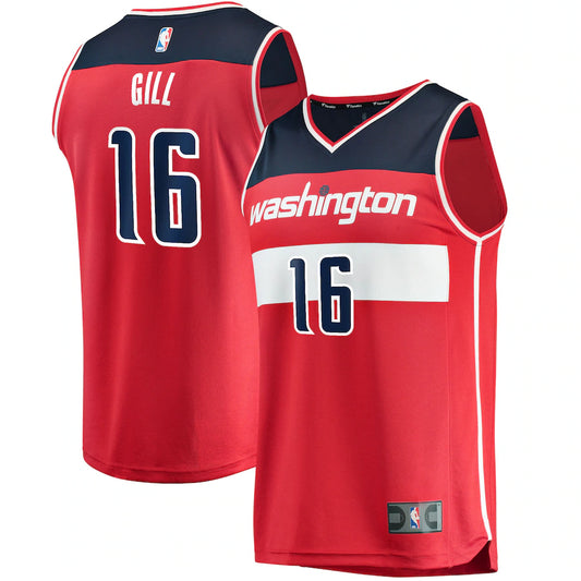 Anthony Gill Washington Wizards Fanatics Fast Break Jersey - Icon Edition - Red