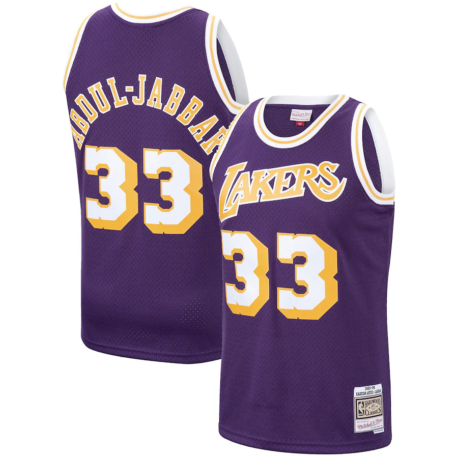 Kareem Abdul-Jabbar Los Angeles Lakers Hardwood Classics - Purple