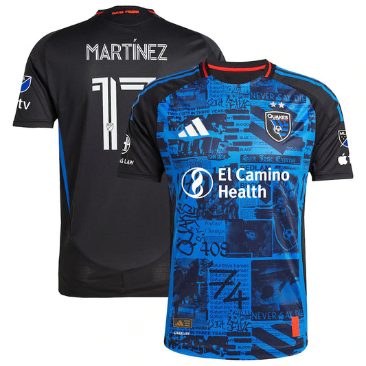Josef Martinez San Jose Earthquakes 2025 Headliner Player Jersey - Black