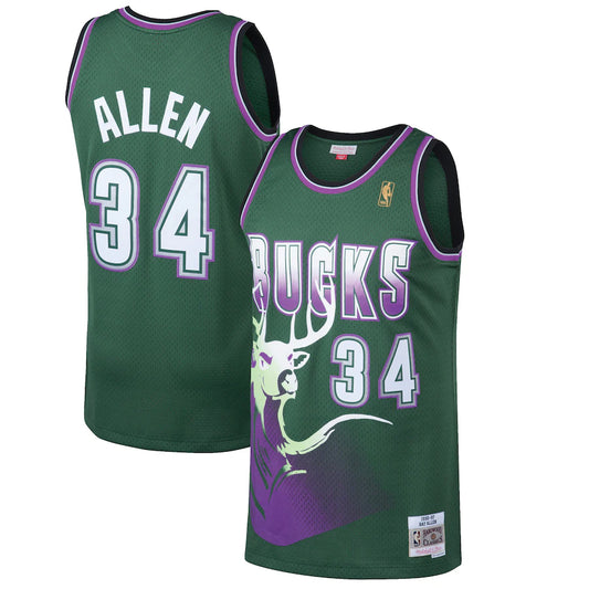 Ray Allen Milwaukee Bucks 1996/97 Hardwood Classics - Kelly Green