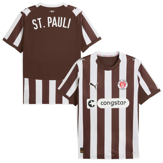 St. Pauli Puma 2025/26 Home Jersey - Brown