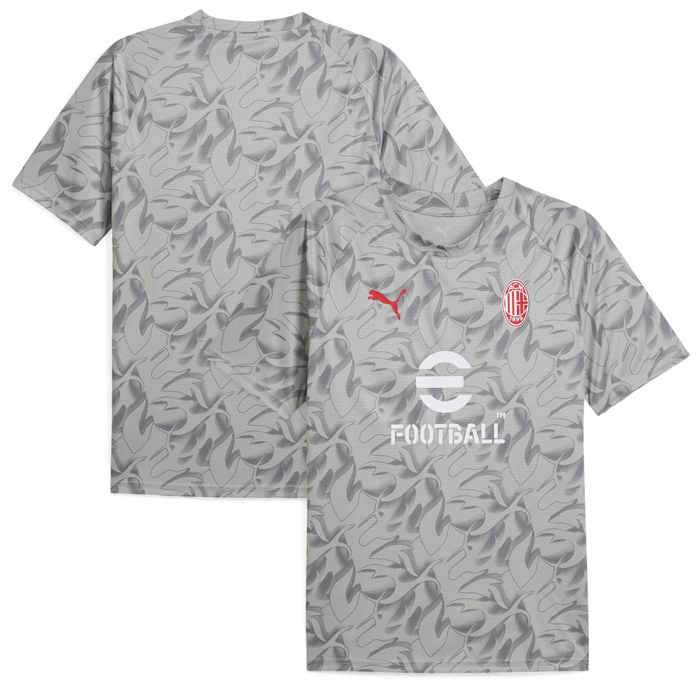 AC Milan 2025/26 Pre-Match Training Jersey - Gray