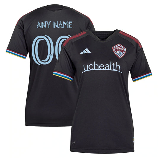 Colorado Rapids adidas Women's 2026 Colorful Colorado Custom Jersey - Black