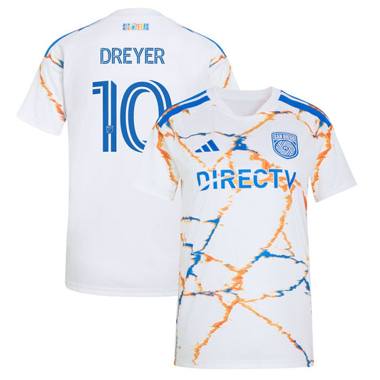 Anders Dreyer San Diego FC adidas Women's 2026 Celebration of Unprecedented Unity Kit Jersey - White