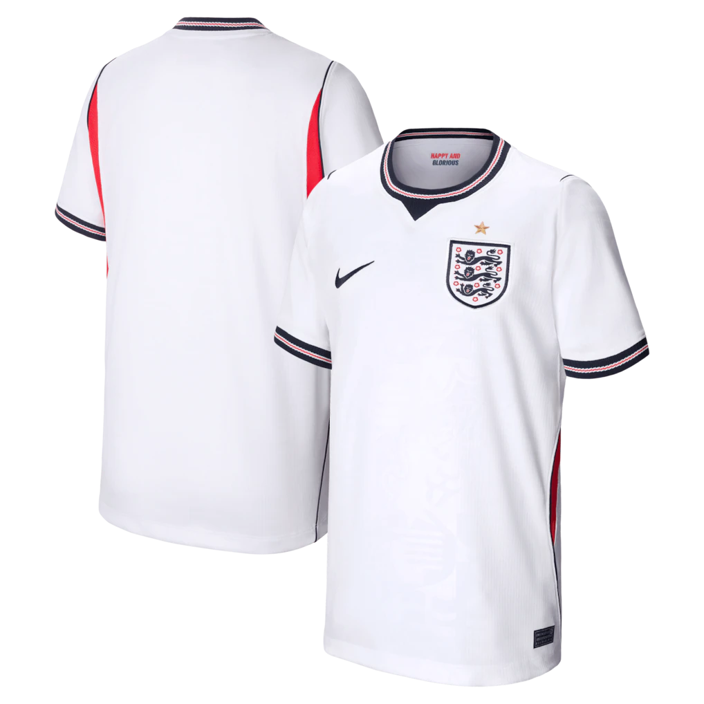 England National Team Nike Youth 2026 Home Stadium Jersey - White
