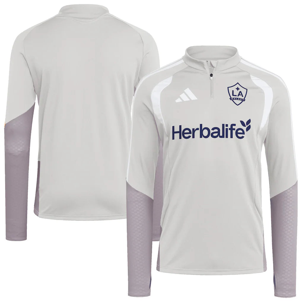 LA Galaxy 2026 Tiro Competition Quarter-Zip Training Top - Silver