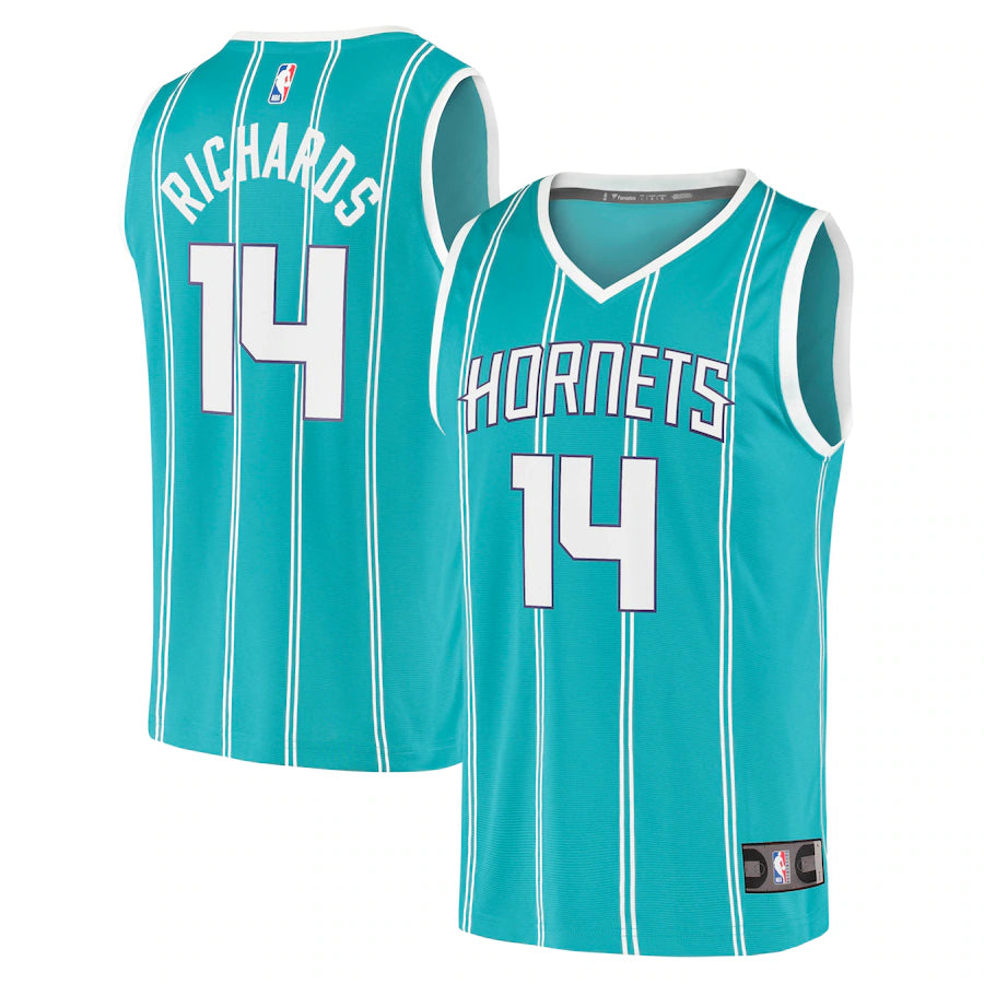 Nick Richards Charlotte Hornets Fanatics Fast Break Jersey - Icon Edition - Teal