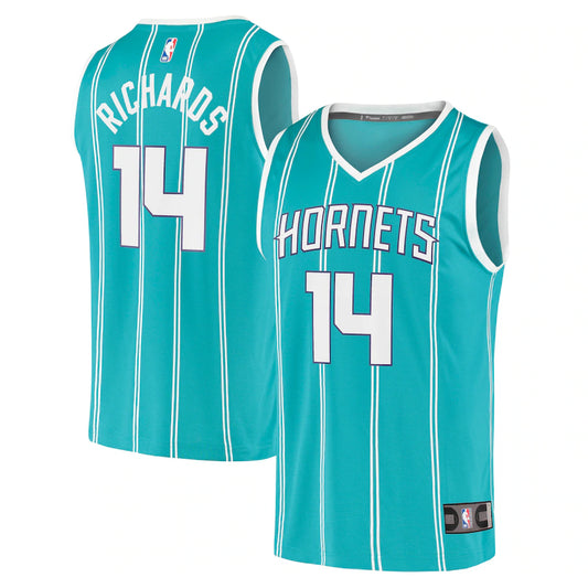 Nick Richards Charlotte Hornets Fanatics Fast Break Jersey - Icon Edition - Teal