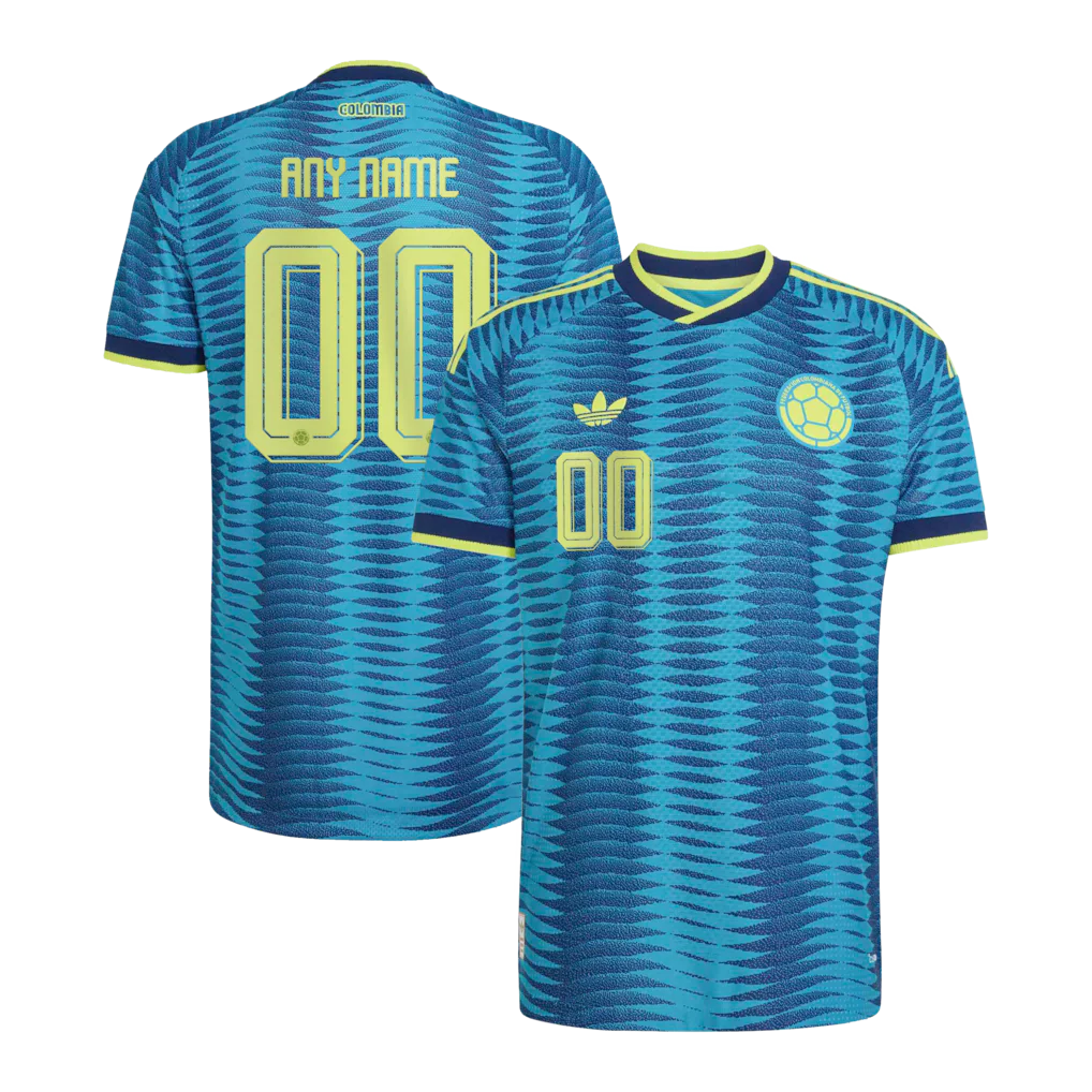 Colombia National Team 2026 Away On-Field Custom Jersey - Turquoise