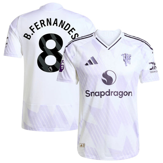 Bruno Fernandes Manchester United 2025/26 Away Player Jersey - White