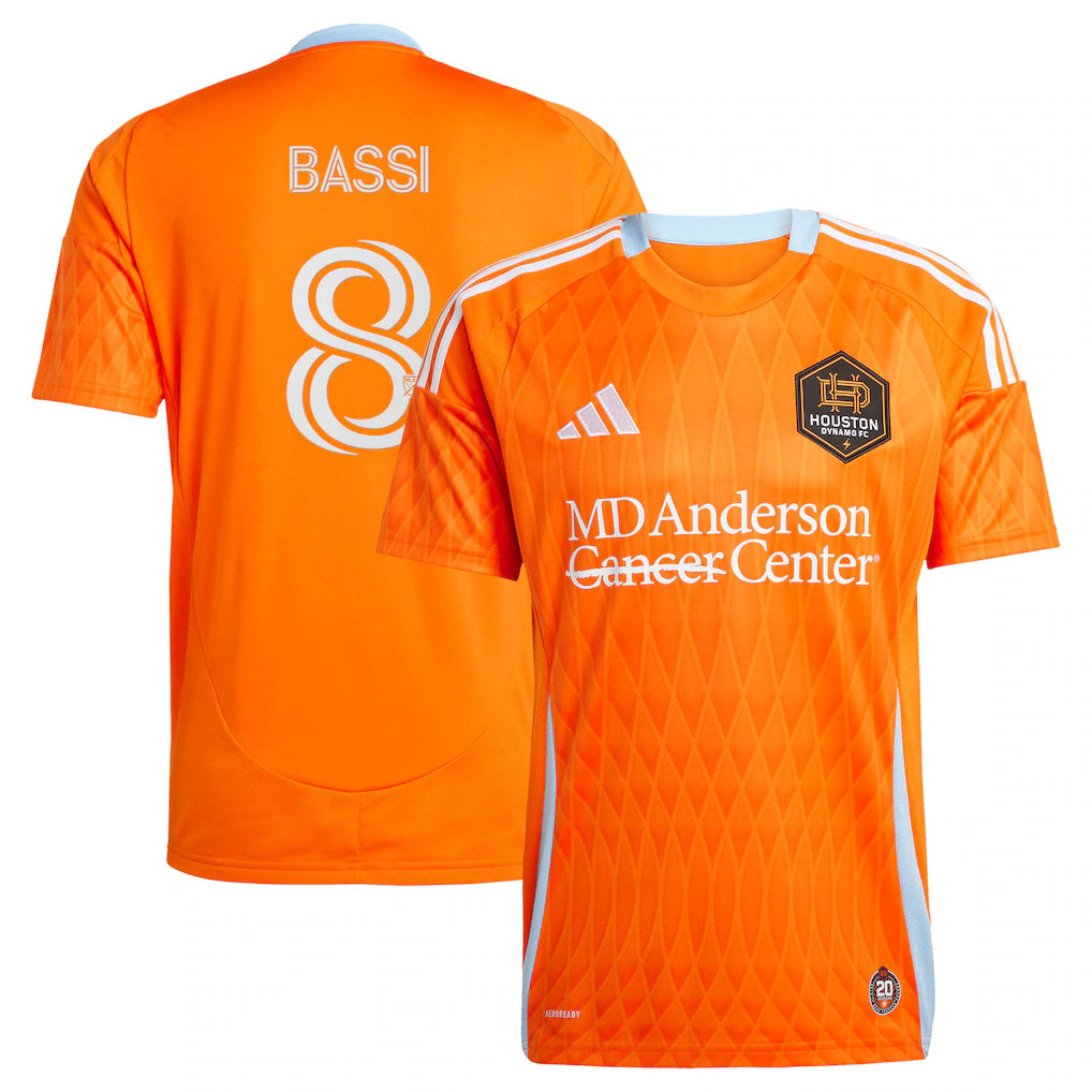 Amine Bassi Houston Dynamo FC adidas 2025 Season 20 Player Jersey - Orange